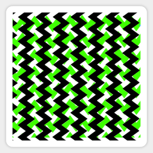 Waves black and green pattern Sticker